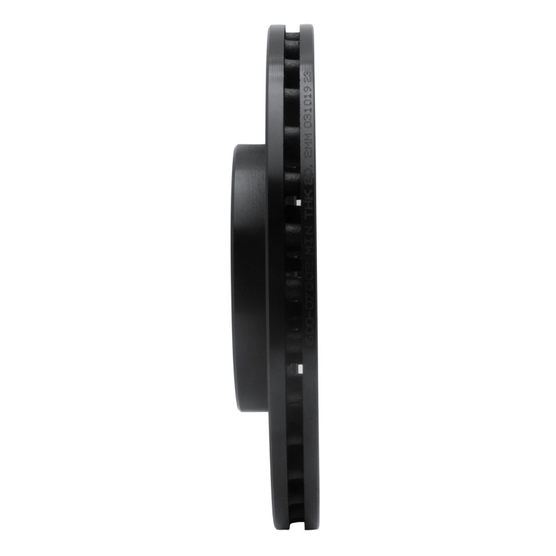 Dodge Vislon Brake Rotor (1) - Front Left - R1 Concepts - Drilled & Slotted - Black - `09-`19